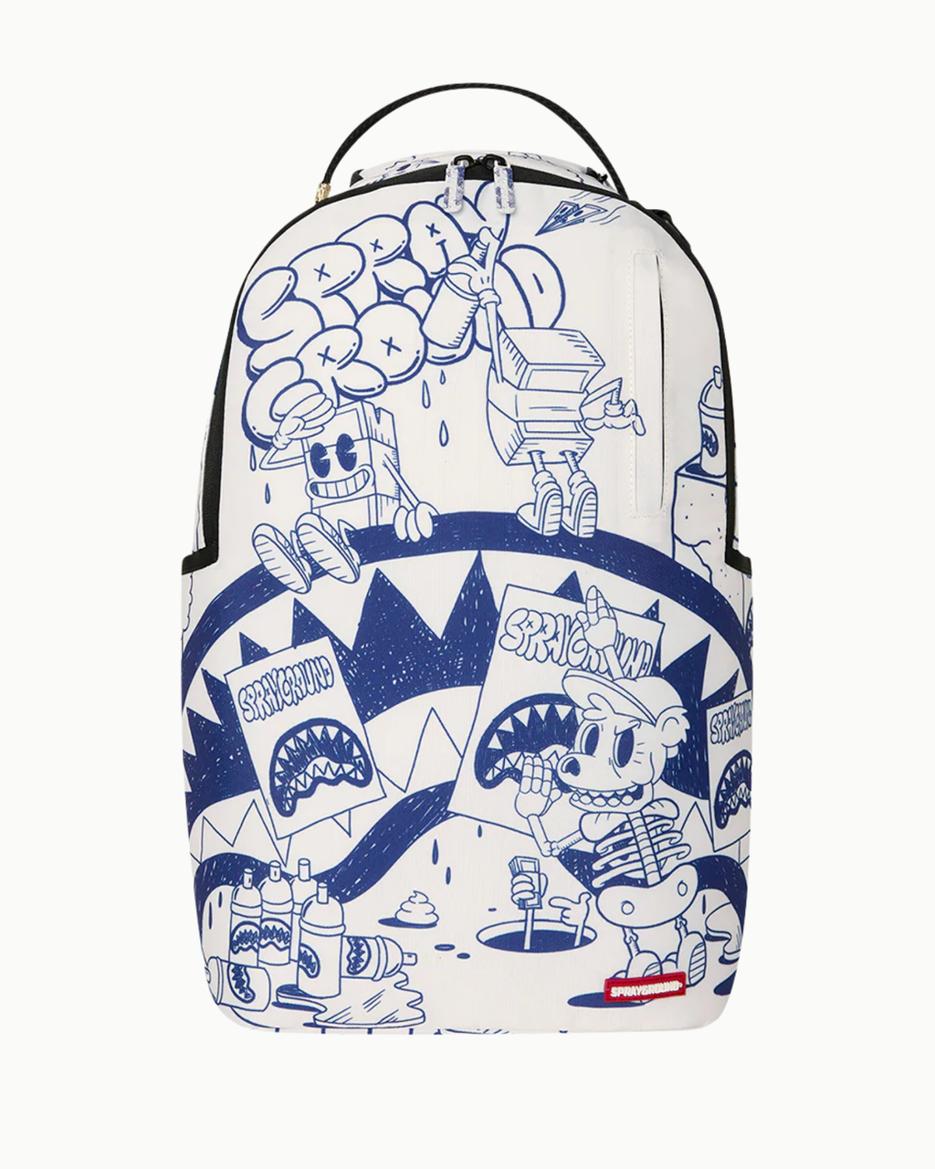 BLUE INK DOODLE BACKPACK