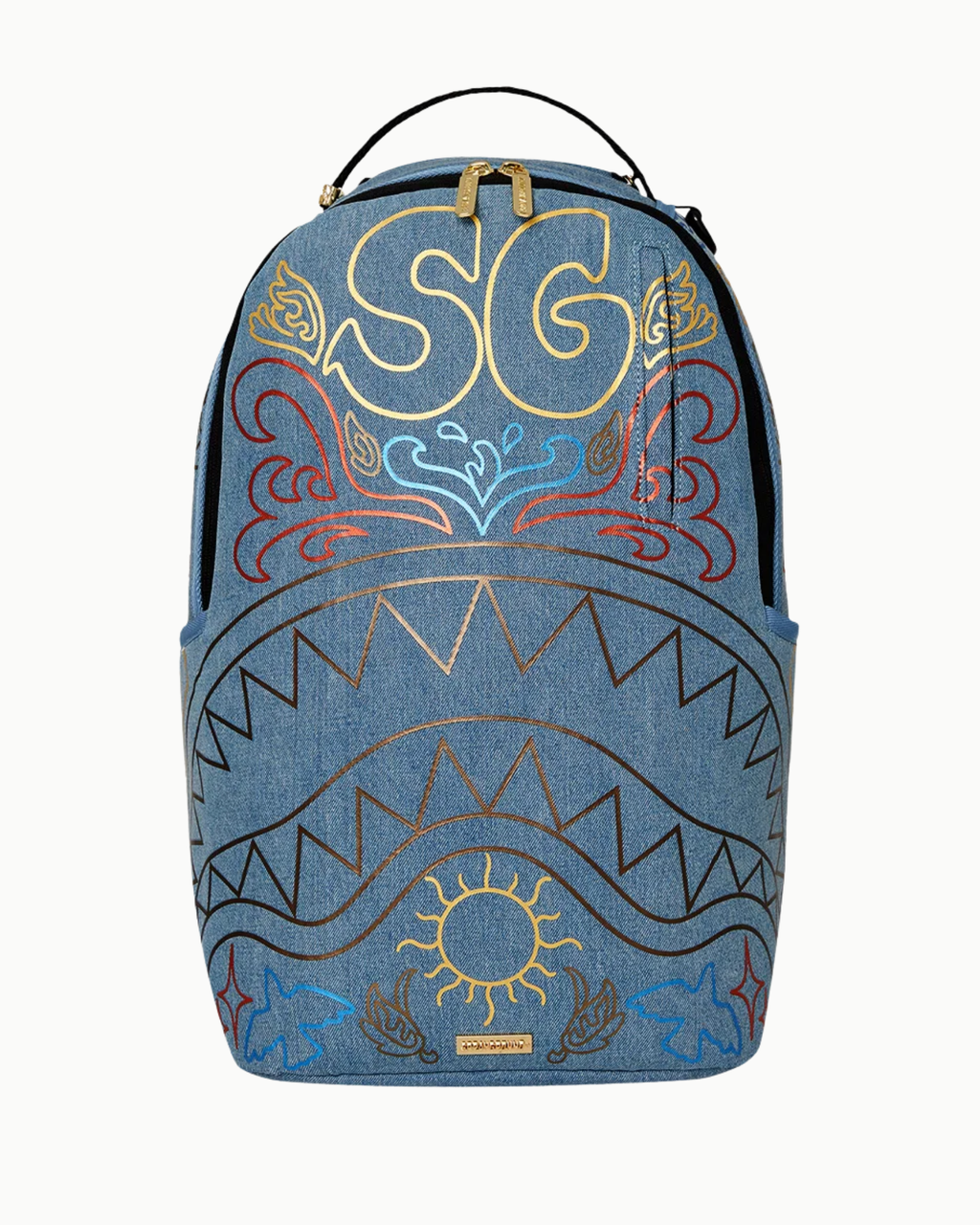 DENIM SHARK BITE BACKPACK
