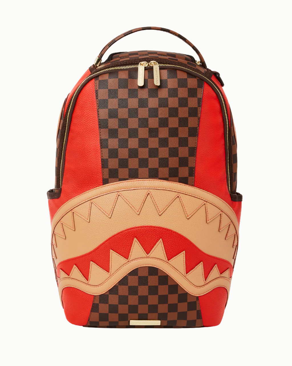 CHECKERED SHARK RED/BROWN BACKPACK